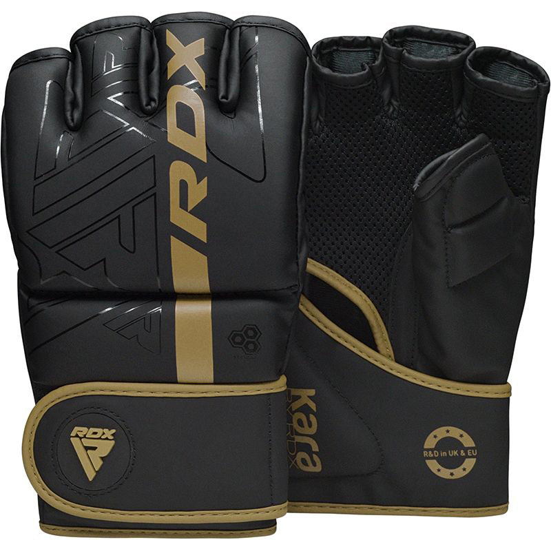 KSD x RDX F6 KARA MMA Grappling Gloves - GOld